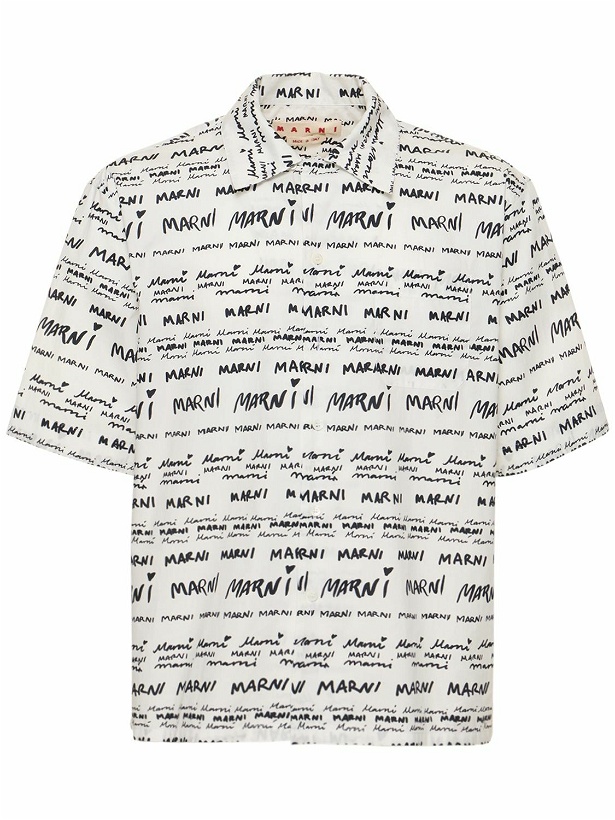 Photo: MARNI - Megamarni Print Cotton Poplin S/s Shirt