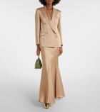 Max Mara Arca double-breasted satin blazer