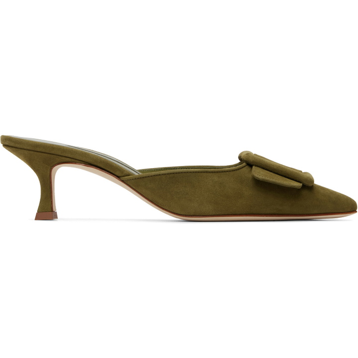 Photo: Manolo Blahnik Khaki Maysale Heels