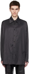 MM6 Maison Margiela Black Striped Shirt