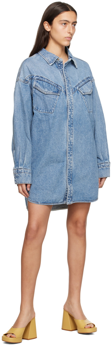 Grlfrnd Blue Kimora Denim Minidress