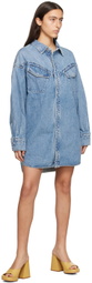 Grlfrnd Blue Kimora Denim Minidress