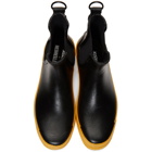 Stutterheim Black and Yellow Rainwalker Chelsea Boots