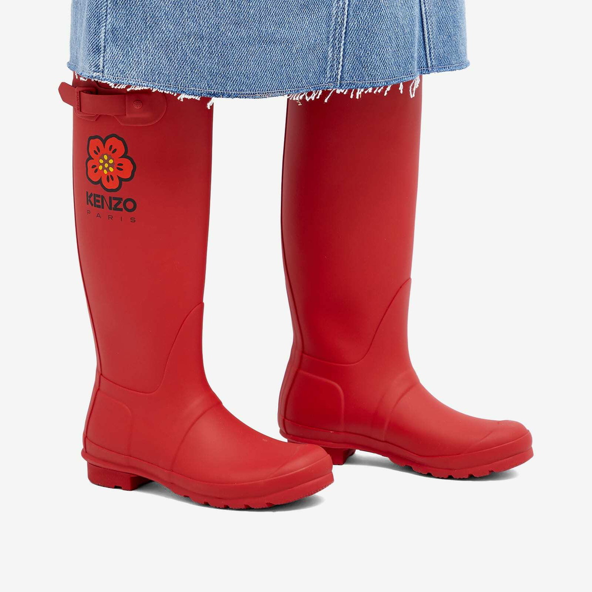 Kenzo Women's X Hunter Wellington Boots in Red Kenzo