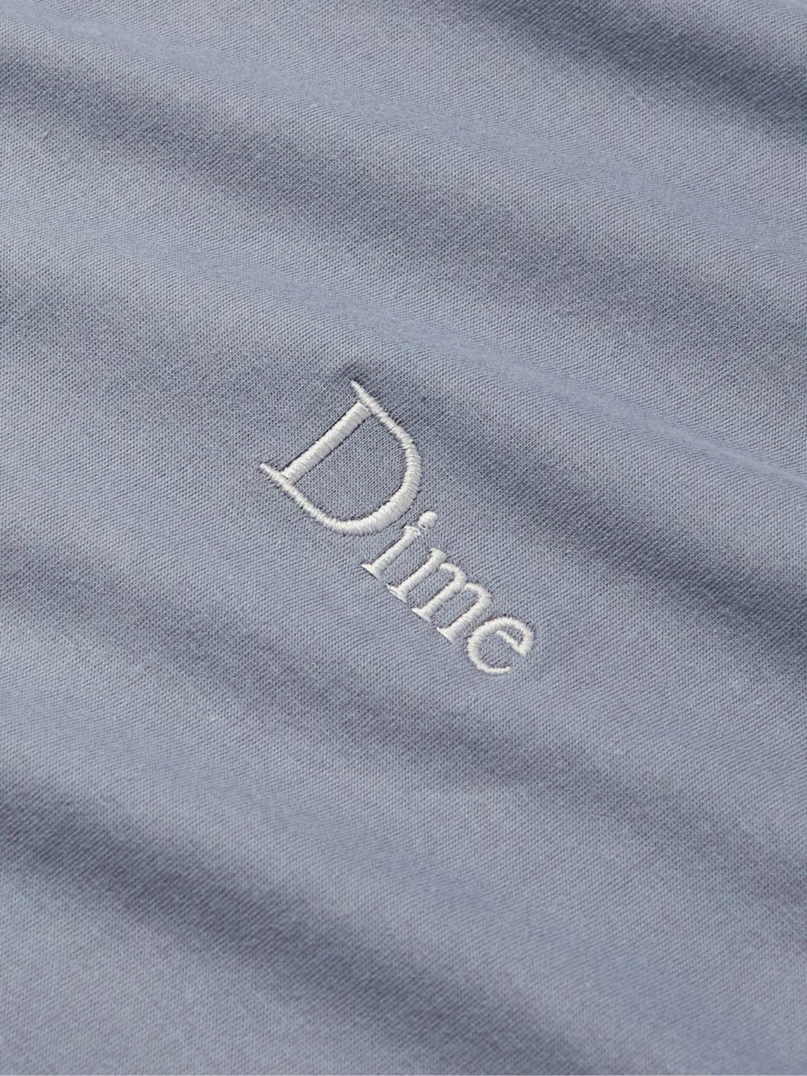 DIME - Logo-Embroidered Cotton-Jersey T-Shirt - Gray Dime