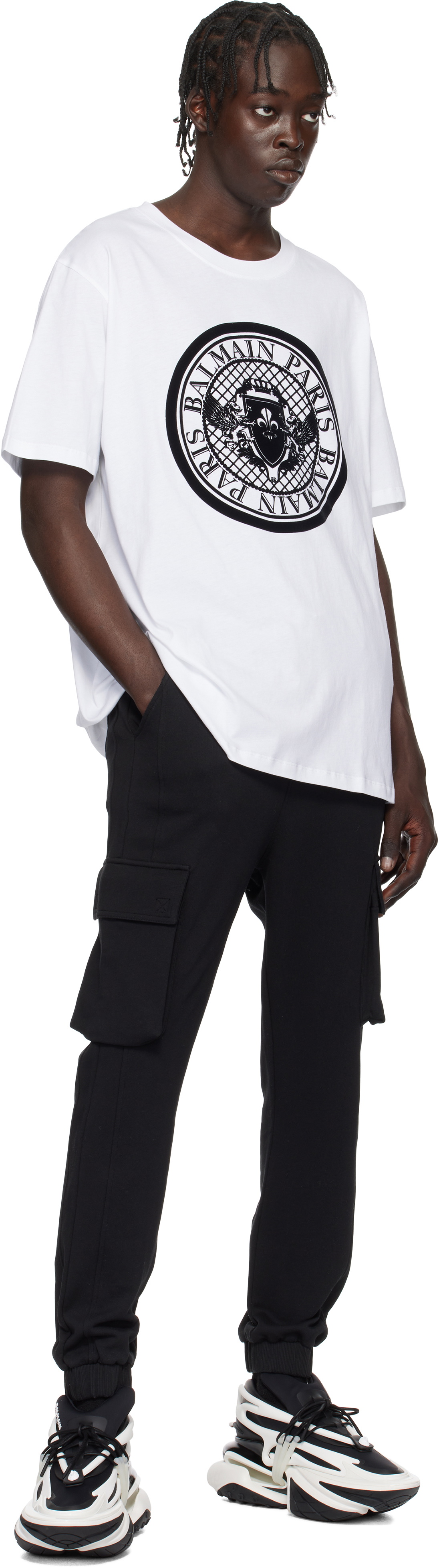 Balmain White 'Balmain Coin' T-shirt Balmain Balmain White 'Balmain Coin' T-shirt Balmain