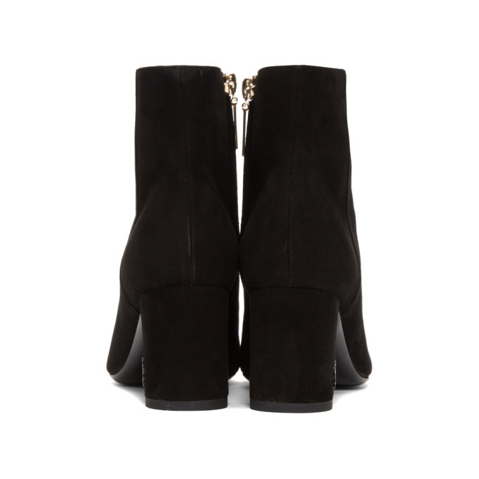 Saint Laurent Black Suede Loulou Zip Boots Saint Laurent