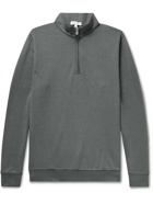 PETER MILLAR - Crown Mélange Stretch Cotton and Modal-Blend Half-Zip Sweatshirt - Gray - S