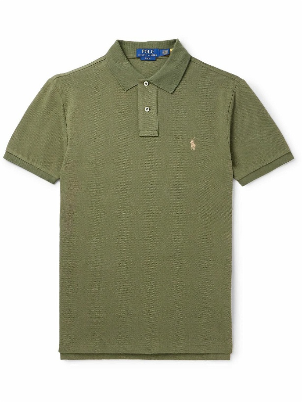 Photo: Polo Ralph Lauren - Slim-Fit Logo-Embroidered Cotton-Piqué Polo Shirt - Green