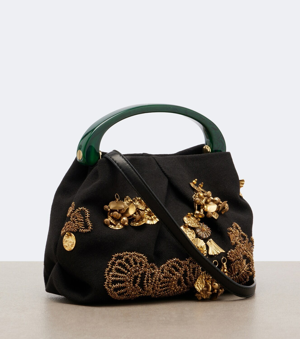 Dries Van Noten Small embellished top-handle bag