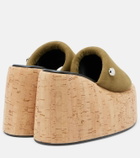 The Attico Mochi suede platform slides
