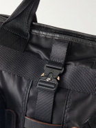 Master-Piece - Helmet Suede and Leather-Trimmed Shell Messenger Bag