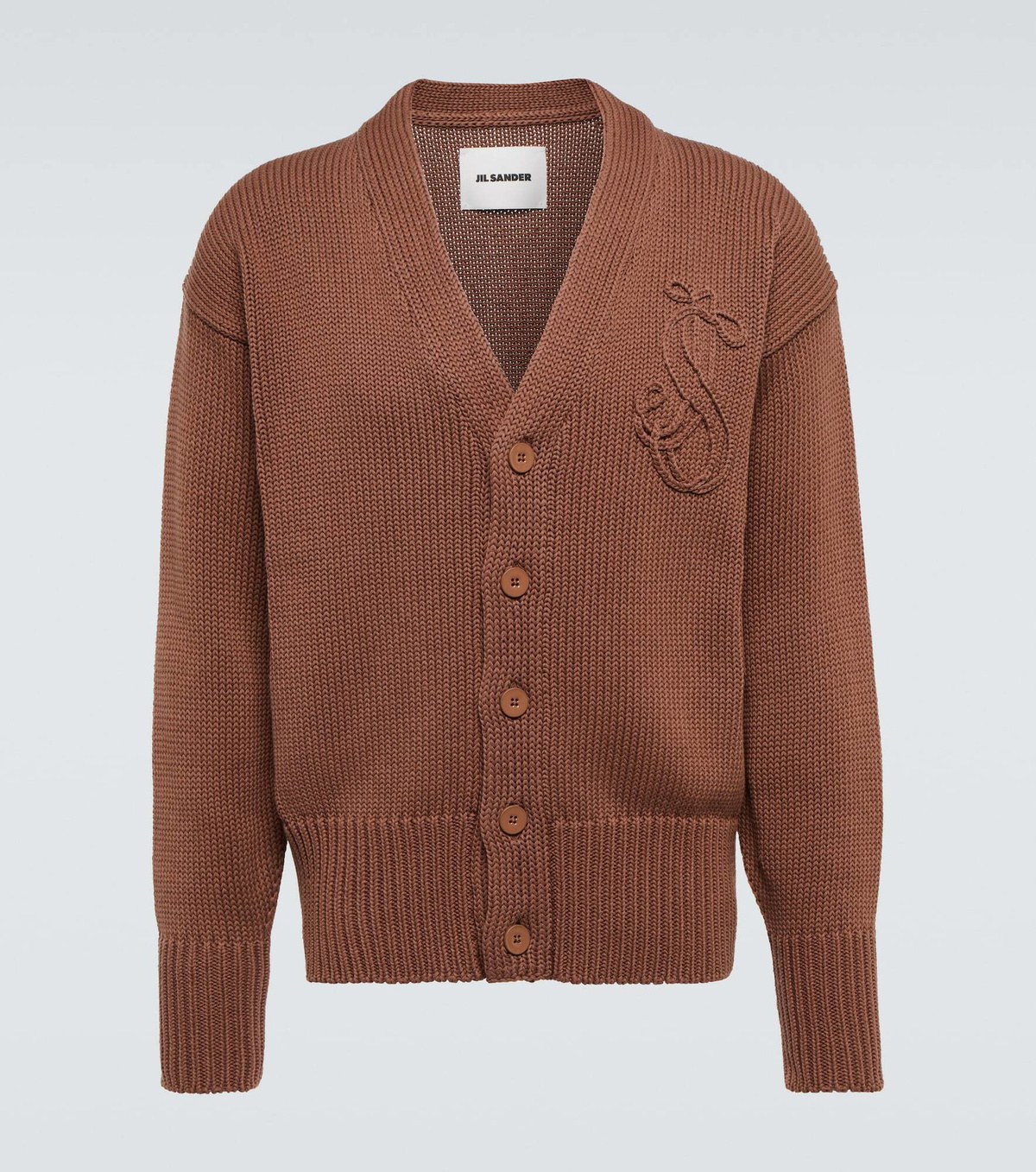 Jil Sander Grey Cardigan Sweater