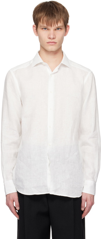 Photo: ZEGNA White Buttoned Shirt