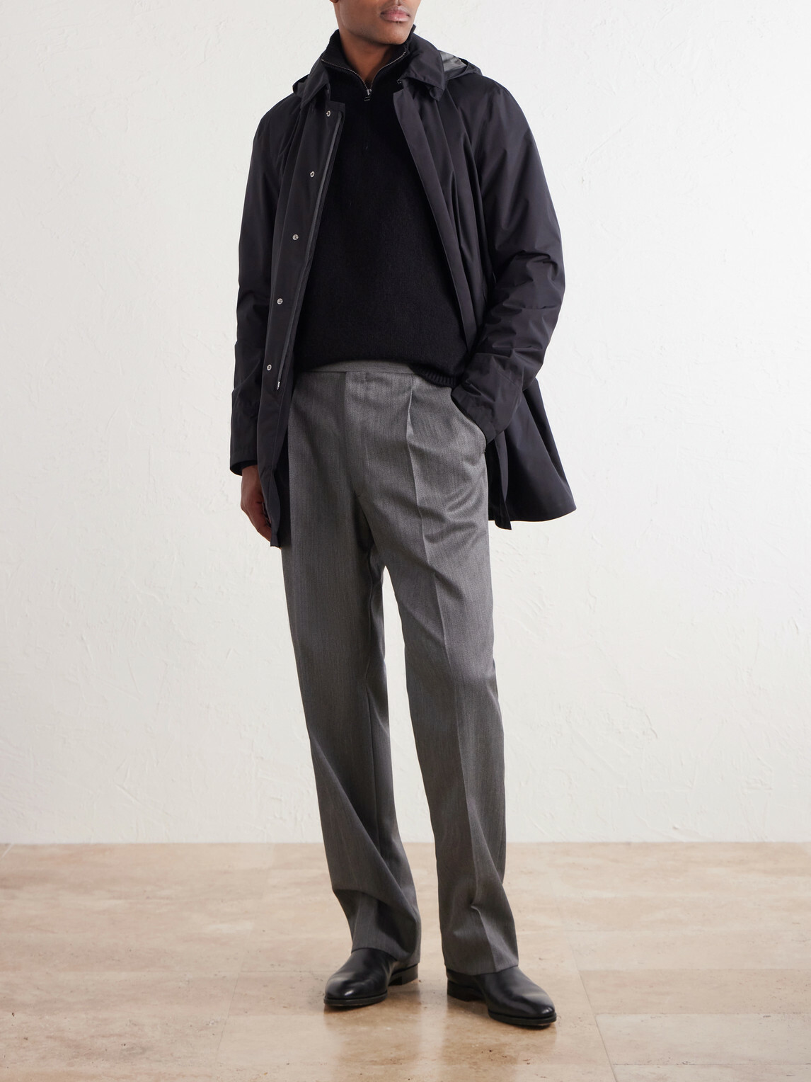 Herno - Shell Car Coat - Black