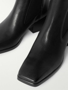 Rick Owens - Waxed-Leather Chelsea Boots - Black