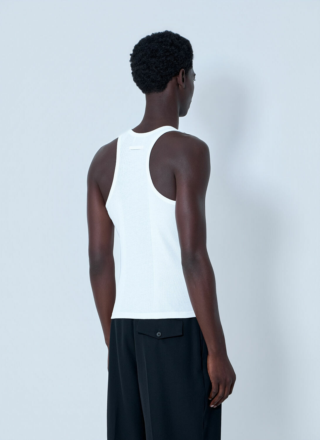 Jean Paul Gaultier Ribbed Tank Top with Metallic Hardware