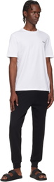 Hugo White Regular-Fit Logo-Print T-shirt