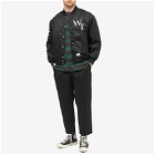 WTAPS Men's 14 Nylon Varsity Jacket in Black