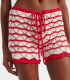 Bananhot Kim crochet cotton-blend shorts