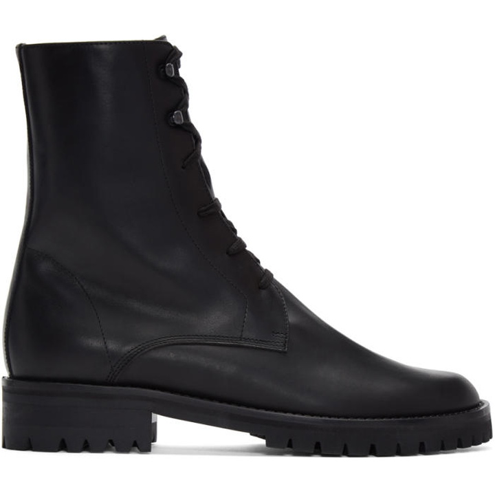 Photo: Ann Demeulemeester Black Lace-Up Boots 