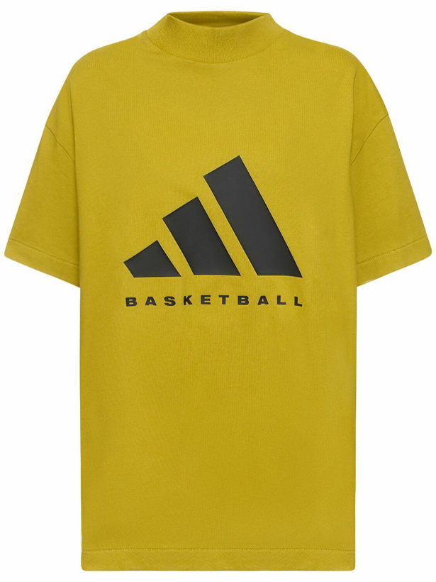 Photo: ADIDAS ORIGINALS - One Basketball Cotton Jersey T-shirt