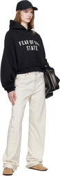 Fear of God ESSENTIALS Black Fleece Raglan Hoodie