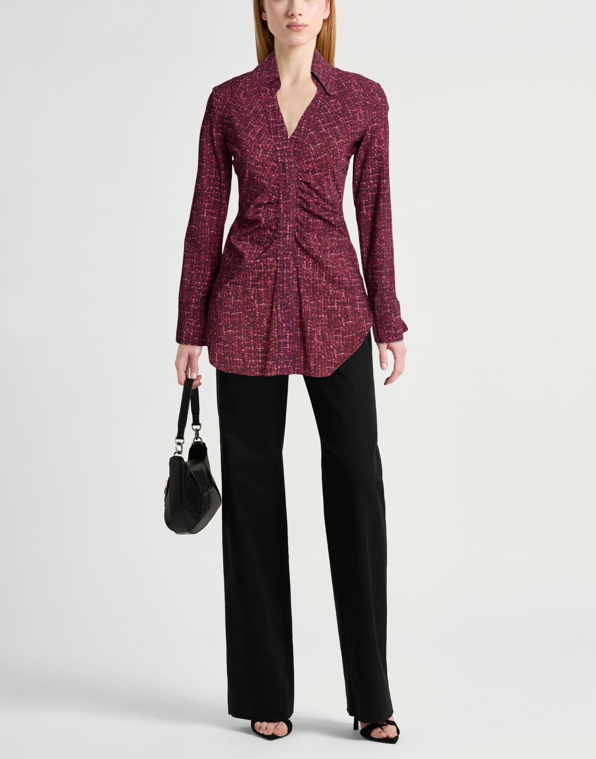 Chiara Boni La Petite Robe Womens Top Burgundy