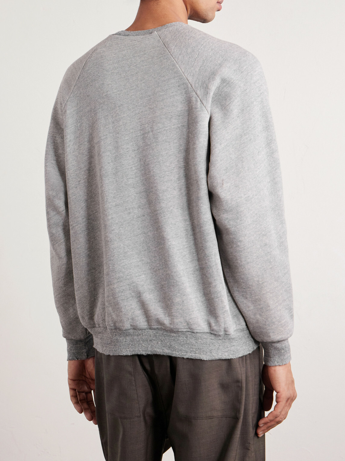 A.PRESSE - Reversible Cotton-Jersey Sweatshirt - Gray