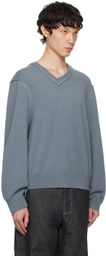 Camiel Fortgens Blue Frankenstein V-Neck Sweater