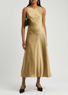 Forte_forte Satin Midi Dress Beige