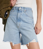 Agolde Stella high-rise denim shorts