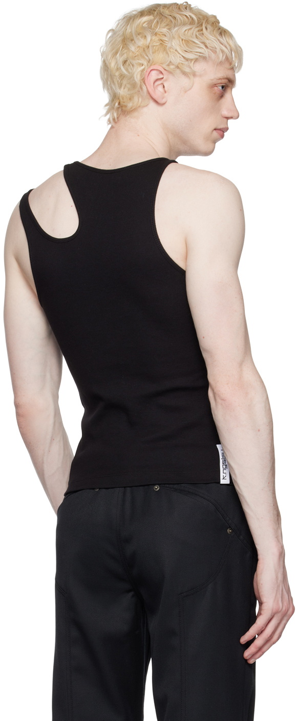 K.NGSLEY Black Romain Tank Top