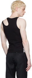 K.NGSLEY Black Romain Tank Top