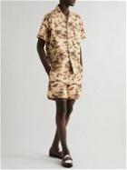 THE REAL MCCOY'S - Straight-Leg Printed Cotton-Twill Shorts - Neutrals