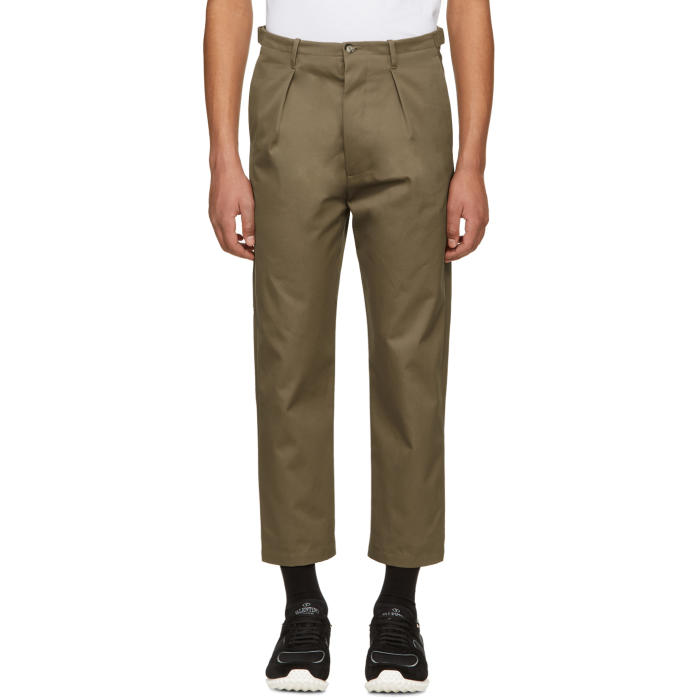 Photo: Valentino Beige Back Pleat Trousers