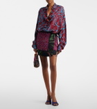 Dries Van Noten Gabrinas printed wrap miniskirt