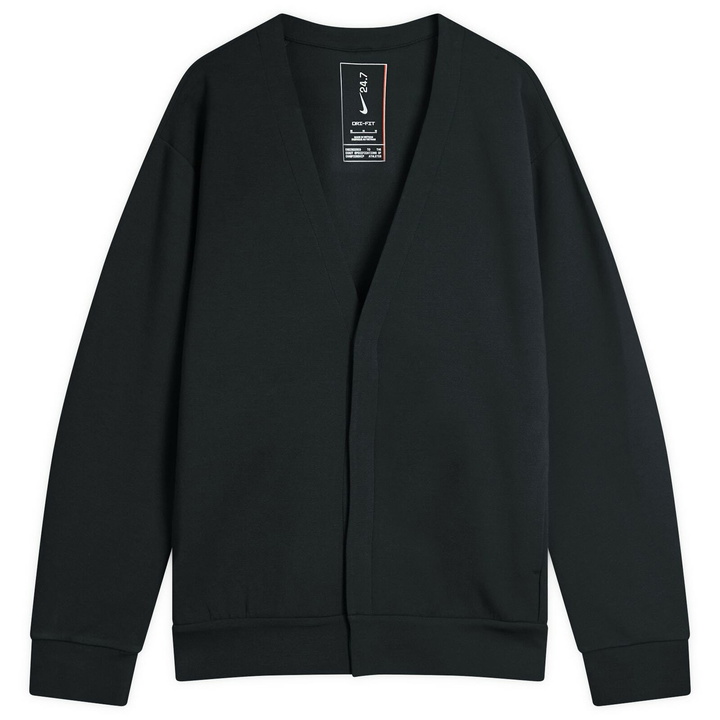 Photo: Nike Men's Dri-Fit 24/7 Cardigan in Black/Smoke Grey