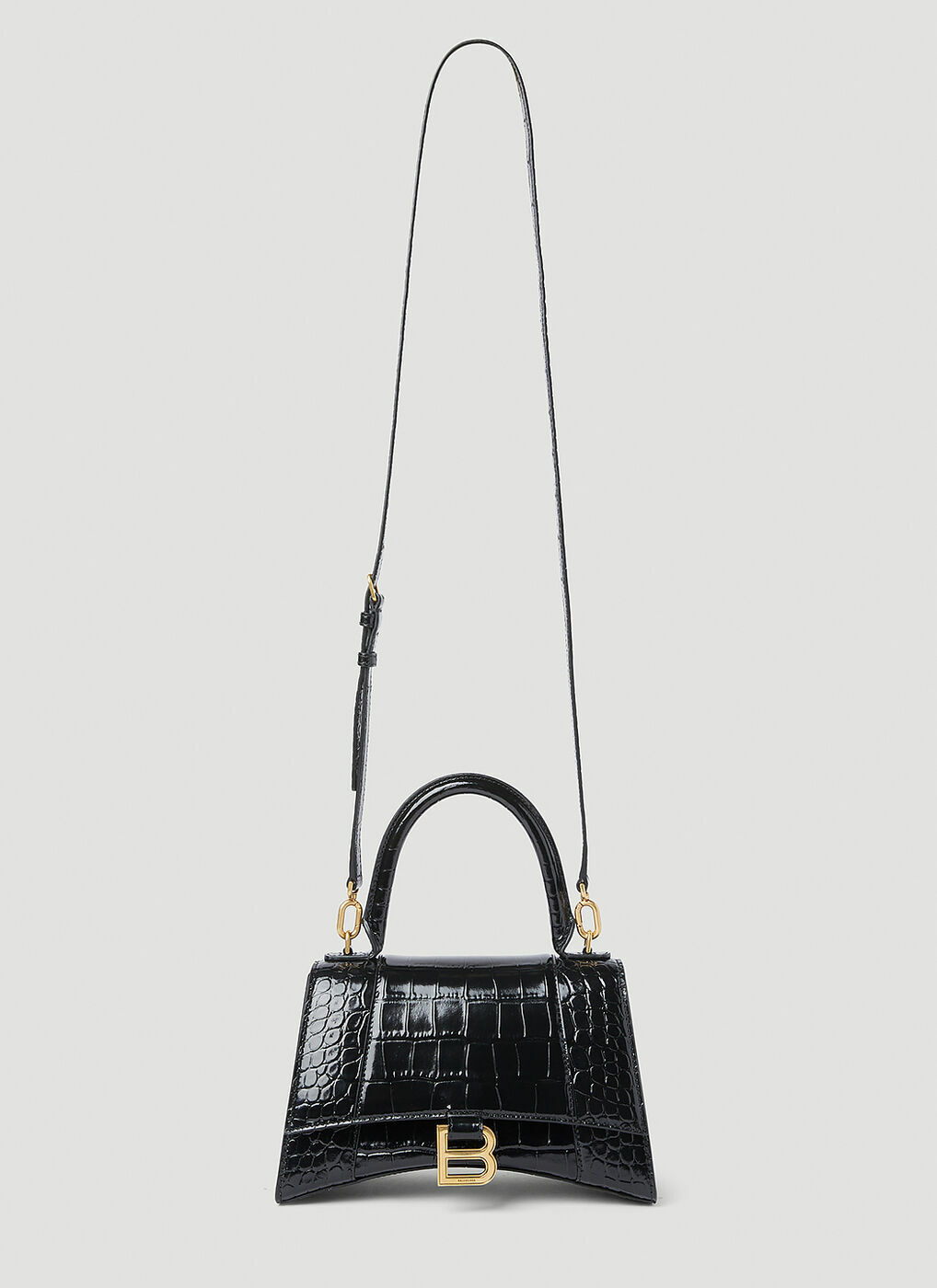 Balenciaga - Hourglass S Handbag In Black Balenciaga