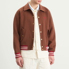 Drôle de Monsieur Men's Wool Bomber Jacket in Chocolate
