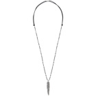 Isabel Marant Black and Silver Feather Necklace