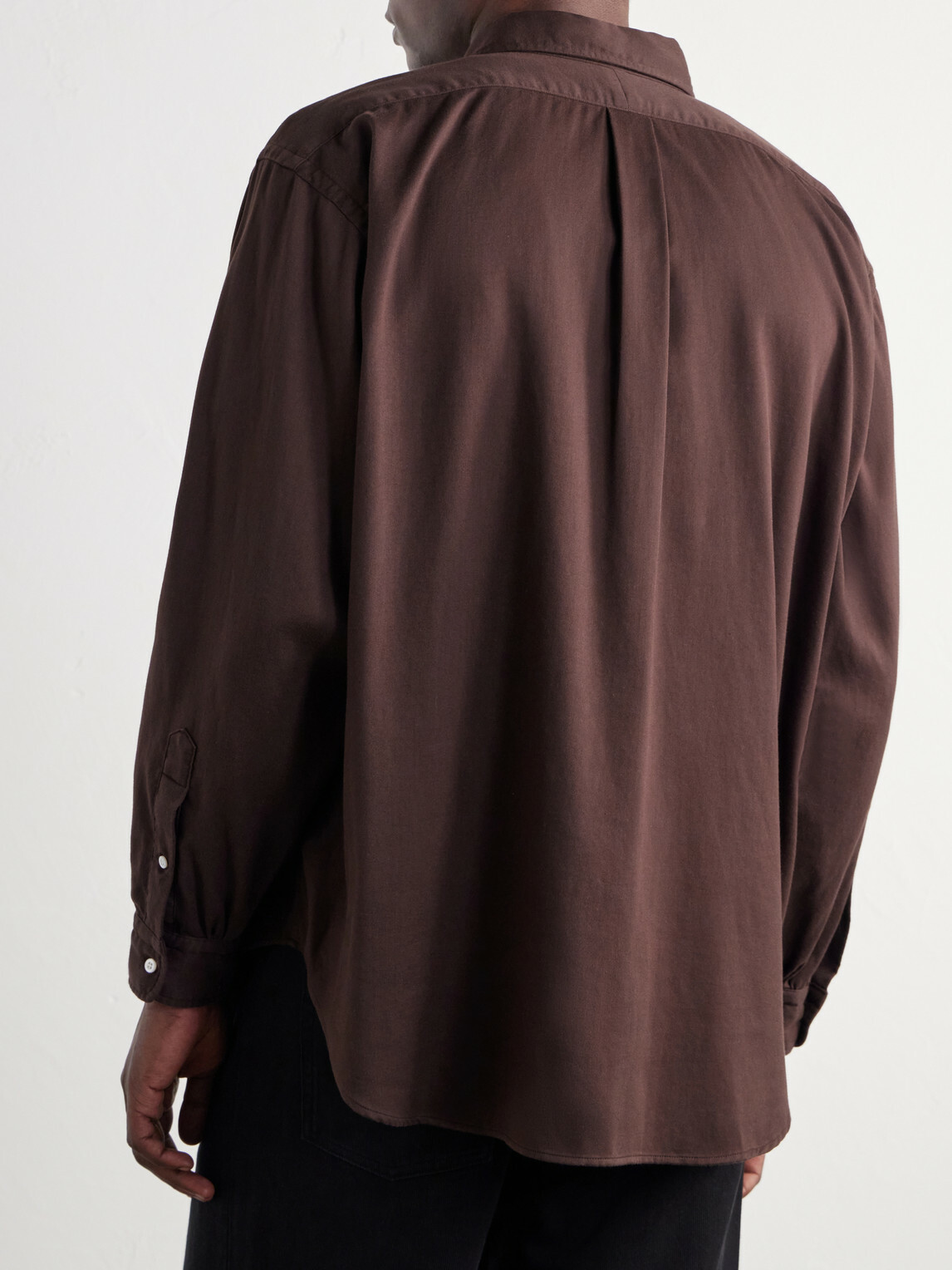 A.PRESSE - Cotton-Twill Shirt - Brown