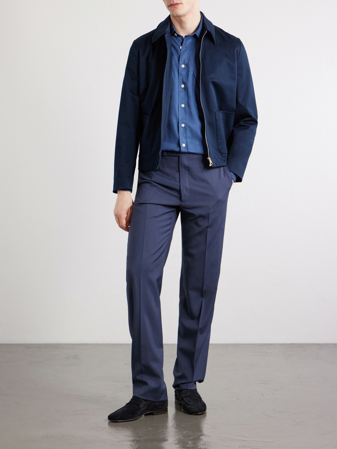 J. Mueser - TENCEL™ Lyocell-Twill Shirt - Blue