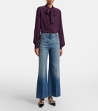 Valentino VGold wide-leg faded jeans