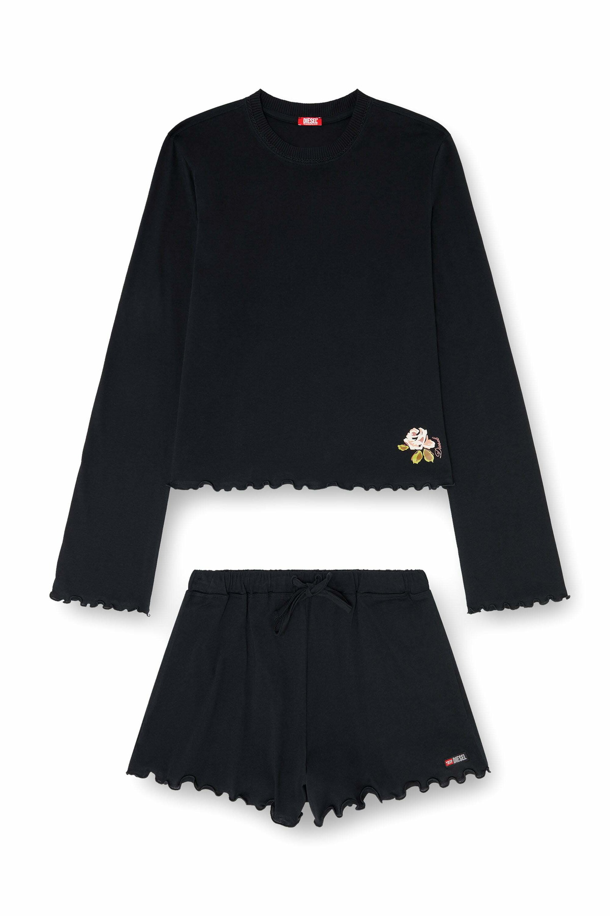 Diesel Pajama set in cotton with floral detail - Pajamas - Woman -