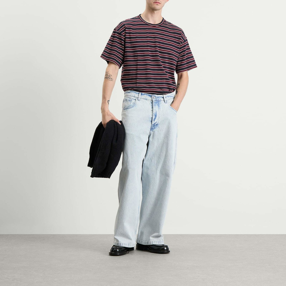 YMC Men's Triple Stripe T-Shirt in Multi