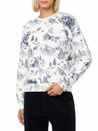 MC2 Saint Barth Woman Fleece Sweatshirt With Toile De Jouy Print