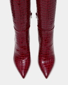 Steve Madden Nitro Boots in Red Crocodile