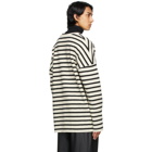 Raf Simons Off-White and Black Stripe Patches Sweater