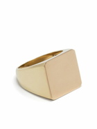 Lauren Rubinski 9K White Gold Engraved Logo Ring
